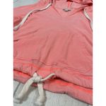 American Eagle  Women's Neon Peach Orange 3/4 Sleeve V Neck Pullover Hoodie S Photo 11
