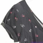 Unique Vintage  Gwynnie Bee black floral‎ print fit and flare midi dress, M Photo 11