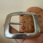 Vintage Y2K DKNY Floral Flower Embossed Tan Leather Belt Boho HoboWomen's Size M Photo 1