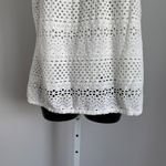 Ralph Lauren Lauren White Eyelet Top Women's Blouse Flutter Sleeve L Photo 2