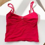 Free People Intimately  red cropped tank with rose detail Photo 0
