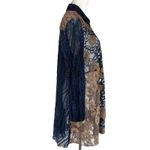 John Mark  Patchwork Button Up Tunic Size L Floral Lace Sheer Whimsigoth Grunge Photo 2