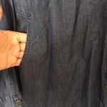 K/lab  patched long sleeve button down denim romper size large Photo 8