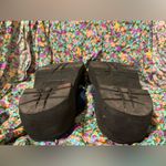 Lower East Side EUC  Vintage Y2K Denim Patchwork Slip on Platform Clogs Size 7 Photo 7