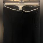 Heiress Beverly Hills Plunge Neck Strapless Midi Dress Black Photo 6