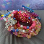 “Drink Me” Bow Pink Alice n Wonderland 3D Kandi Cuff for Music Festivals EDC Photo 3