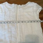 100% Linen Dress Sz XS House Of Pom White Embroidered Lined Coastal Preppy Work Photo 10