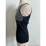 Berek2 Embellished Bead Fitted Knit Sweater Tank Top Medium Black Photo 3