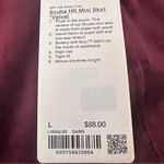 Lululemon NWT Scuba High-Rise Mini Skirt Velvet; Size L Color: Garnet Photo 5