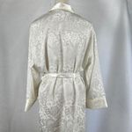 Victoria's Secret Rare Vintage 90's Ivory Floral Satin Long Robe Womens Small Photo 4