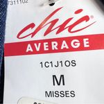 Chic Size Medium Denim Zipper Front Hoodie with Pockets & 3” side slit V… Blue Photo 9