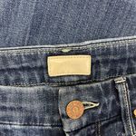 MOTHER Denim MOTHER Dark Navy Flowers From The Storm Mid Rise The Looker Skinny Jeans Photo 13