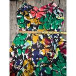 J.Crew  Multicolored Brushstroke Silk Floral Abstract Sleeveless Dress Size 00 Photo 5