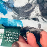 Ralph Lauren Lauren  100% Linen Button Top Floral Large Vacation Coastal Tropical Photo 5