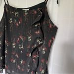 Avec Les Filles tie shoulder tank top floral black metallic size Large Photo 2