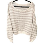 Hollister  Sweater Knit Women's Size Medium Long Sleeve Crew Neck Gray Striped Photo 0