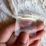 Title Nine  Women's Cream Delicate Knit Open Cardigan 100% Washable Wool Large Photo 4