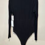 Nordstrom NWT Leith black semi sheer bodysuit Photo 8