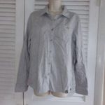 The North Face gray speckled 1 pocket shirt split back M Long sleeve Photo 0