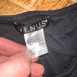 Venus  scoop neck black knit M semi sheer sleeves mini dress Photo 2