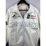 Women’s Mepintang White Leather Sports Jacket Size L Size L Photo 2