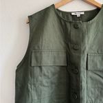 Madewell  Crop Cargo-Pocket Crewneck Top in Dark Loden, Size X-Large Photo 4