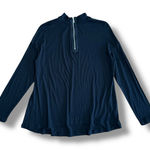 Tahari  Women’s Small Black Mock‎ Neck Long Sleeve Top Stretch Viscose NWT Photo 0