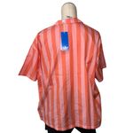 Adidas NWT Originals Resort Striped Cotton Button-Up Shirt Oversized Small Photo 7