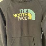 The North Face Women’s black multi color logo hoodie sweatshirt Medium Photo 2