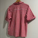 Rebecca Malone  Red and White Checkered Blouse Photo 2