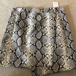 Tobi Leather Snakeskin Skirt  Photo 0