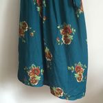 Superfoxx Teal Green Floral V Neck Short Sleeve Asymmetrical Hem Wrap Dress New Photo 4