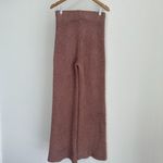 SKIMS  Cozy Knit Pants Womens S/M Teddy Wide Leg Fuzzy Pull On Lounge Rose Clay Photo 0