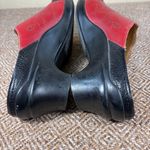 Aravon Womens Mules Leather Shoes Red Black Swirl Stitching Sz 9.5E Boho Western Photo 9