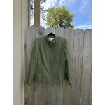 Rafael‎ Woman’s Jacket Blazer full zip Green Career Dress Size 14 Fall Winter Photo 1