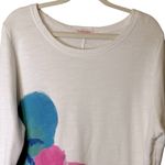 Fresh Produce Women's White Palm Tree Print 3⁄4 Sleeves Sweatshirt Pullover L Photo 1