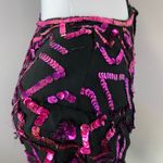 Vintage Silk & Sequin Short Sleeve Party Blouse Medium Cocktail NYE Black Photo 7