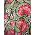 All Things Mochi Red Green Floral Cotton Tie Back Shift Dress Size XL Photo 6