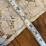 Saks 5th Avenue  100% linen blouse with crochet trim large Photo 6