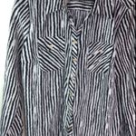 kim rogers  XL Black White Rough Stripe Top Plus Photo 0