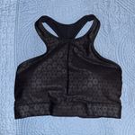 Zyia  Active Black Flower Power Cut Out Racerback High Neck sport bra Photo 2
