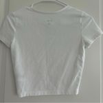 Wild Fable  Short Sleeve V-Neck Cropped T-Shirt White Small Photo 1