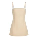 NWT Ser.o.ya Leonora Linen Mini Dress Sz Medium $218 Tan Photo 2