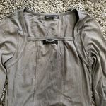 DAZY Cropped Long Sleeve Top in Gray, Size M​​​​​​ Gray Size M Photo 2