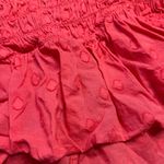 Urban Outfitters Shirred Ruffle Crop Top Women's Size Medium 100% Cotton Red Photo 5