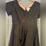 Anthropologie | Maeve Short Sleeve Seamed Poplin Black Dress, Size 2 Photo 3