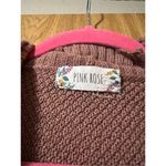 Pink Rose Mauve Cardigan Woman’s Size Small 100% Acrylic- Hole See photo/ Descri Photo 7