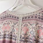 l*space L* Boho Bell Sleeve Romper Purple Pink Beige Medium Photo 10