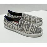Rothy's Rothy’s Maritime Tiger Sneaker Stripe Slip On Retired Shoes White Gray 11.5 Photo 7