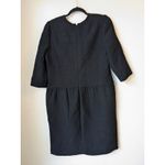 Saks 5th Avenue Saks Fifth Avenue Sheath Midi Dress Modest Oversize 3/4 Sleeves BLACK Photo 5